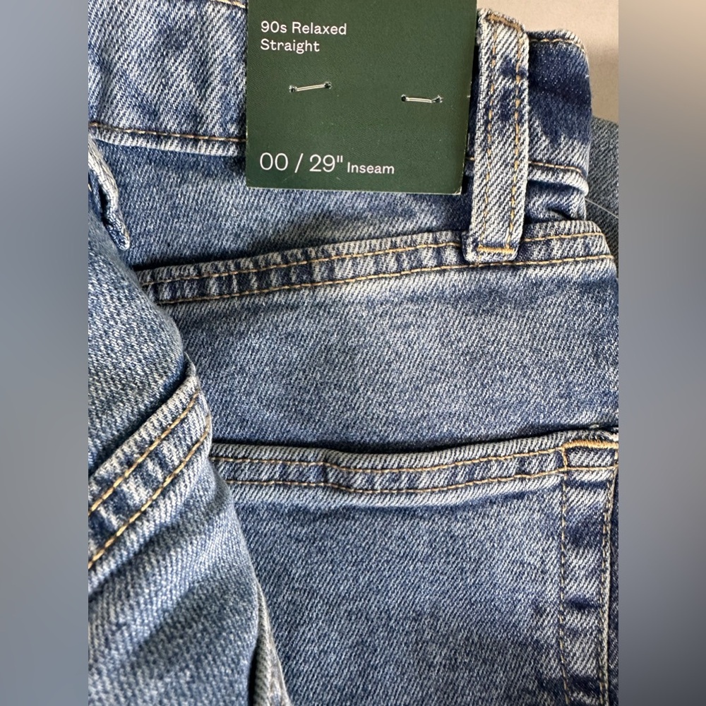 Women's High-Rise 90's Relaxed Slashed Straight Jeans Wild Fable readdescription - Picture 5 of 11